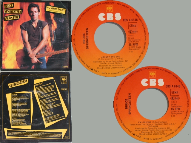 Bruce Springsteen - I'M ON FIRE / JOHNNY BYE BYE